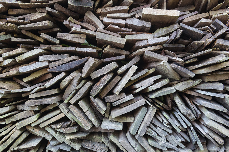 Pile of scrap wood