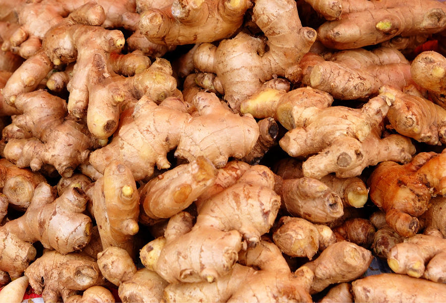 Big heap of ginger root