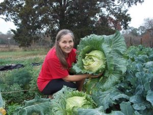 Marjory with cabbage