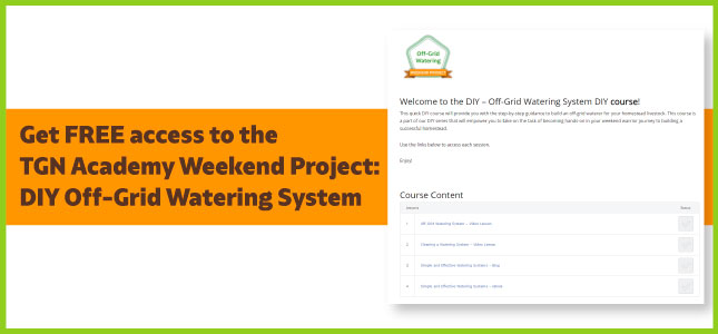 Free DIY Off-Grid Watering System eCourse